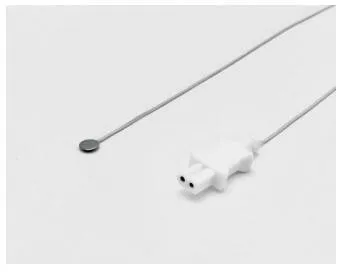 Skin Temperature Probe, 2 Pin Plug Connector Disposable Temperature Sensor